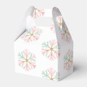 Ballotins Flammes de neige rose de Noël sur blanc (Verso)