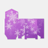 Ballotins Flammes de neige violettes blanches Noël minimalis (Déplié)