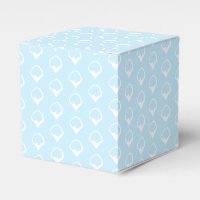 Flèche blanche neige cadeau bleu pâle