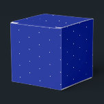 Ballotins Flèches blanches de neige minuscules points bleu c<br><div class="desc">Flammes de neige blanche petits points Ballotin cadeau bleu cobalt Great for Christmas,  Holiday and Birthday</div>