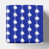 Ballotins Flèches de neige blanche motif bleu cobalt (Haut)