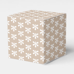 Ballotins Flèches de neige étoile blanche motif cadeau beige