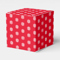 Flèches de neige étoile blanche motif cadeau rouge
