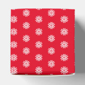 Ballotins Flèches de neige étoile blanche motif cadeau rouge (Haut)