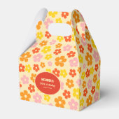 Ballotins Fleur Boho Orange Retro coloré 50e anniversaire (Arrière)