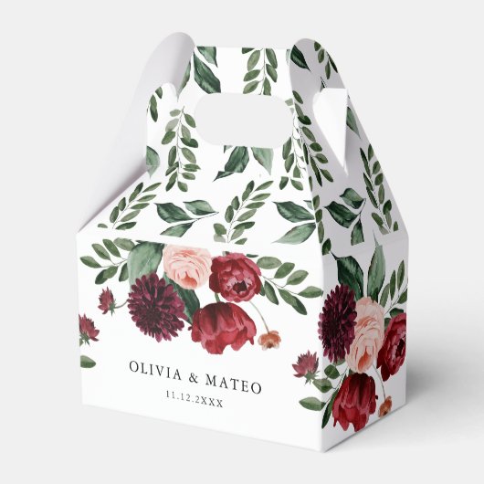 Ballotins Fleur Bourgogne Ballotin de mariage d'hiver (Verso)