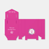 Ballotins Fleur d'aquarelle rose Baby shower (Déplié)