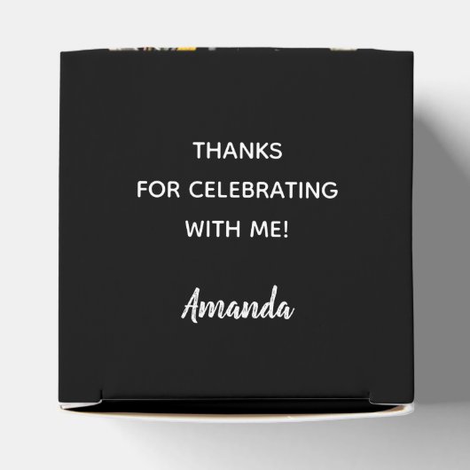 Ballotins Fleur de Ananas sur Carré Noir (Haut)