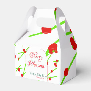 Ballotins Fleur de cerisier en forme d'arche rouge vert baby