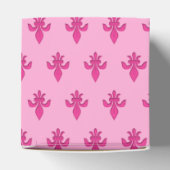 Ballotins Fleur de Lis à Fuchsia rose sur rose clair (Haut)