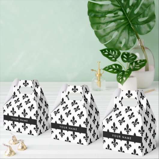 Ballotins Fleur de Lis, Black on White, Black, Your Name (Multiple)