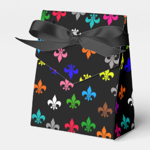 Ballotins Fleur de lis multicolore noir design Motif