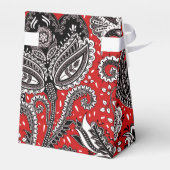 Ballotins Fleur de Paisley Bohème Rouge Noir et Blanc Boho (Arrière)