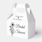 Ballotins Fleur de soleil noir blanc Fête des mariées floral (Arrière)