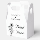 Ballotins Fleur de soleil noir blanc Fête des mariées floral (Ouvert)