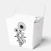 Ballotins Fleur de tournesol Noir Blanc Floral Party (Recto)