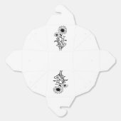 Ballotins Fleur de tournesol Noir Blanc Floral Party (Déplié)