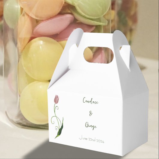 Ballotins Fleur de tulipe rose