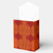 Ballotins Fleur de vie - motif de timbre - orange rouge (Ouvert)