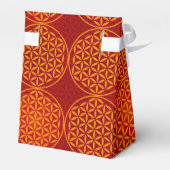 Ballotins Fleur de vie - motif de timbre - orange rouge (Arrière)