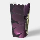 Ballotins Fleur fractale grise de pourpre moderne abstraite (Verso)
