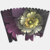 Ballotins Fleur fractale grise de pourpre moderne abstraite (Déplié)
