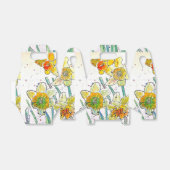 Ballotins Fleur jonquille jaune Aquarelle Anniversaire (Déplié)