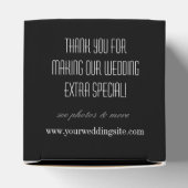 Ballotins Fleur Mariage noir blanc argent Merci (Haut)