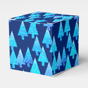 Ballotins Fleur moderne arbres de Noël - bleu cobalt