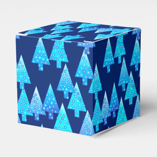Ballotins Fleur moderne arbres de Noël - bleu cobalt (Verso)