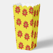 Ballotins Fleur orangée et rouge sur jaune (Recto)