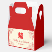 Ballotins Fleur orientale mariage rouge (Ouvert)