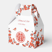 Ballotins Fleur orientale rouge | Mariage chinois (Arrière)