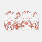 Ballotins Fleur orientale rouge | Mariage chinois (Déplié)