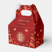Ballotins Fleur orientale rouge | Mariage chinois (Arrière)