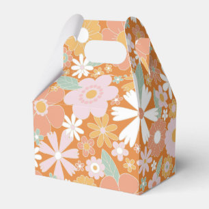 Ballotins Fleur rétro orange rose Anniversaire