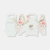 Ballotins Fleur rose 50e anniversaire N'importe quel âge fêt (Déplié)