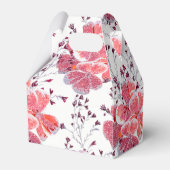 Ballotins Fleur rouge rose sur blanc. (Arrière)