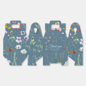 Ballotins Fleur sauvage bleu Boho Mariage Merci (Déplié)