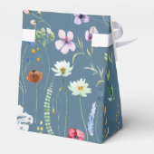 Ballotins Fleur sauvage bleu Dusty Mariage Merci (Arrière)