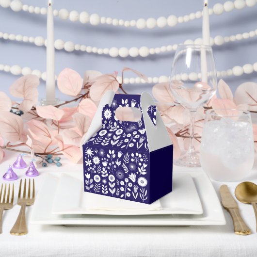 Ballotins Fleur sauvage Boho violet et blanc (Mariage)