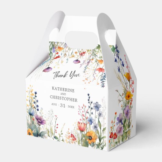 Ballotins Fleur sauvage coloré Élégant petit Mariage (Verso)