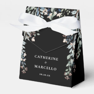 Ballotins Fleur sauvage Floral noir et blanc Mariage