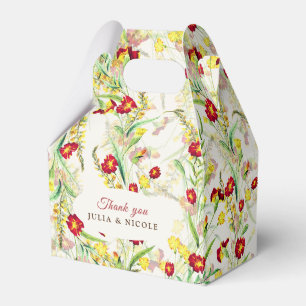 Ballotins Fleur sauvage Jaune Marigold Mariage de feuillage