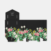 Ballotins Fleur sauvage Périwinkle Aquarelle Mariage noir (Déplié)