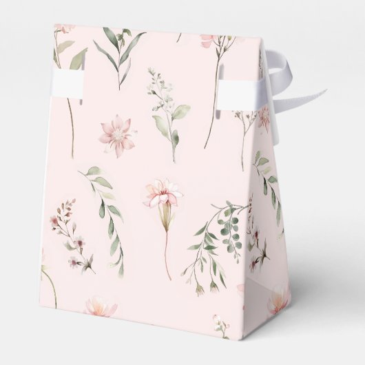 Ballotins Fleur sauvage rose motif élégant Baby Girl Douche (Arrière)