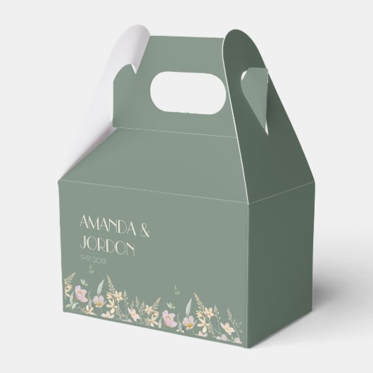 Ballotins Fleur sauvage Sage Deco Mariage Gable Ballotin (Verso)