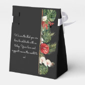 Ballotins Fleur tropicale et mariage foncé feuille (Arrière)