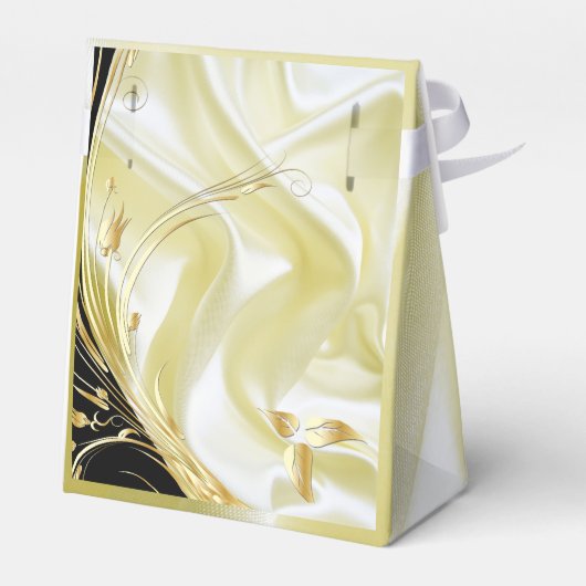 Ballotins Fleurs Abstraites d'argent ou d'or sur - Silk & Ar (Arrière)