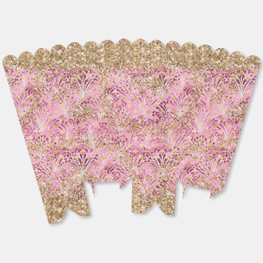 Ballotins Fleurs Abstraites Rose Violet Moderne Paillettes D (Déplié)